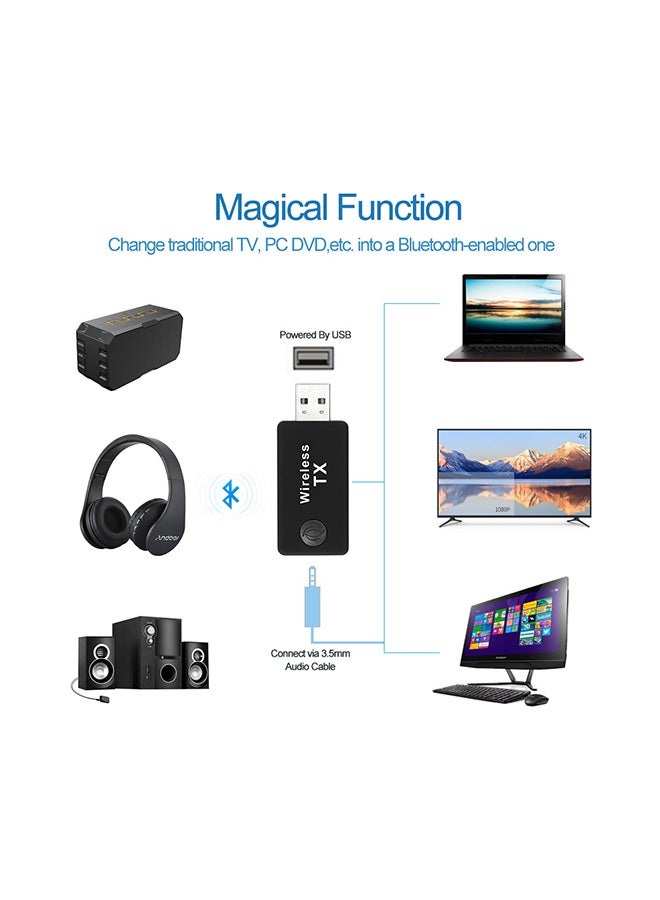 Bluetooth Wireless Stereo Music Transmitter V270 Black - Image 2