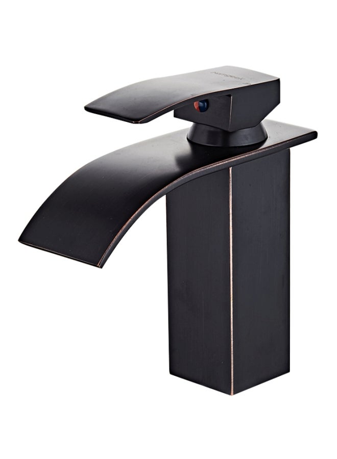 Single Handle Waterfall Bathroom Basin Black 25x6x19cm - v1560503603/N26060234A_1