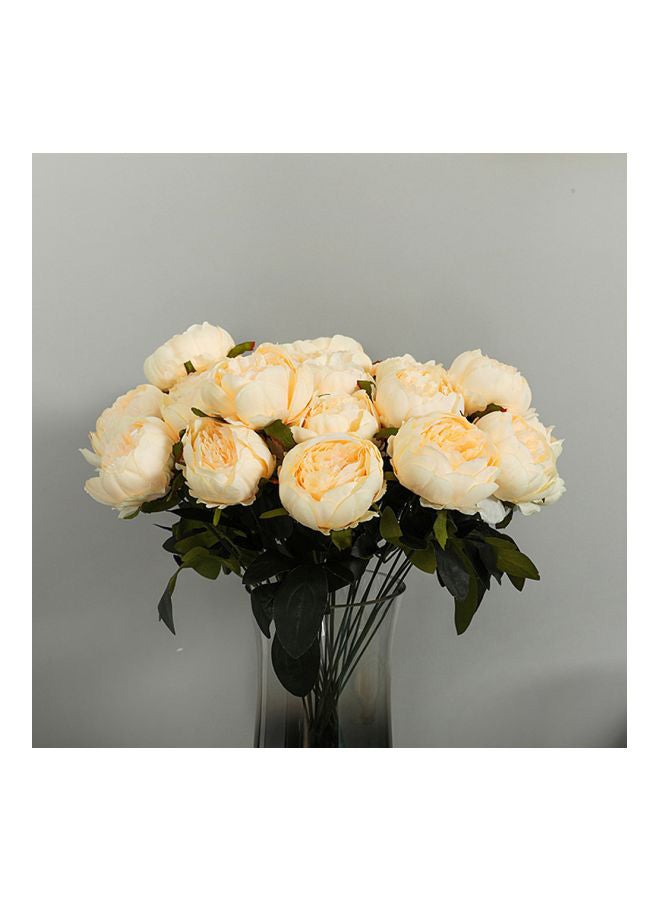 Generic Artificial Peony Flower Champagne 0.105kg  - Image 2