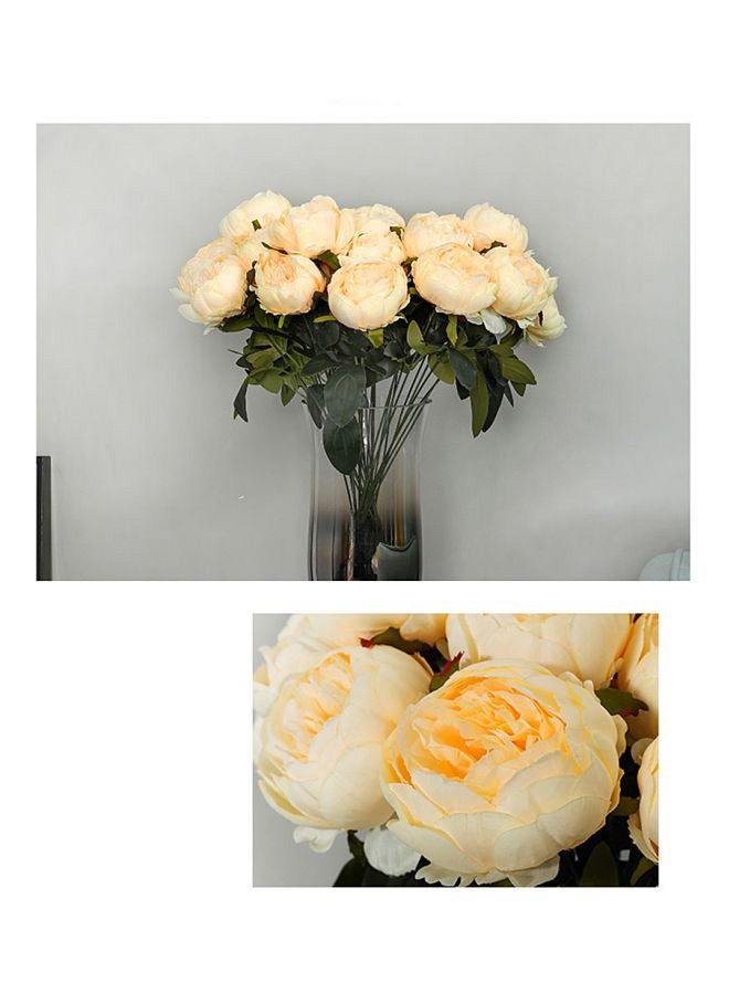 Generic Artificial Peony Flower Champagne 0.105kg  - Image 4