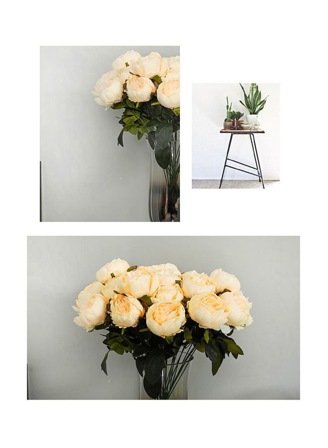 Generic Artificial Peony Flower Champagne 0.105kg  - Image 3