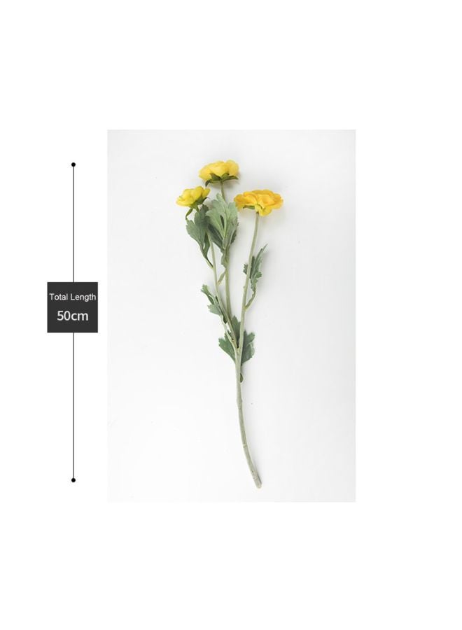 Generic Artificial Lotus Nordic Flower Light Yellow 50cm  - Image 2