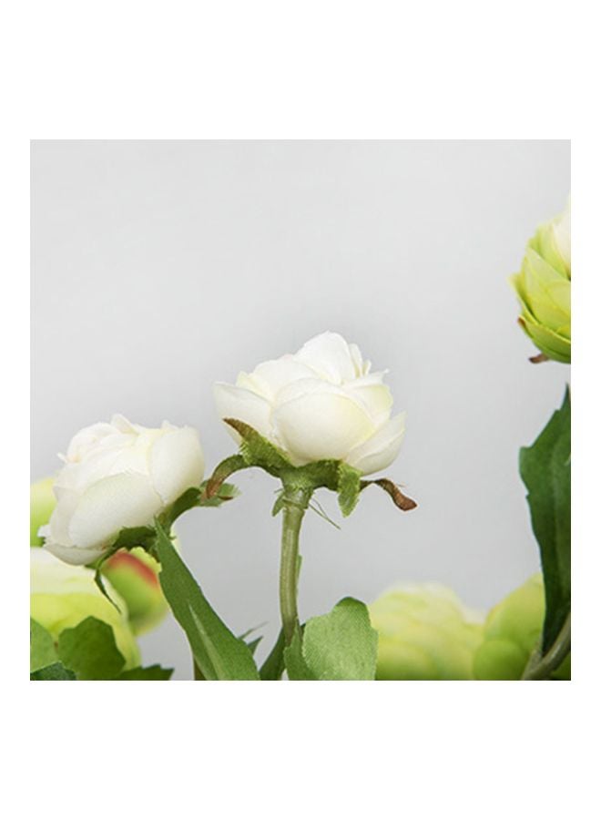 Generic Artificial Dew Lotus Flowers Green/White  - Image 4