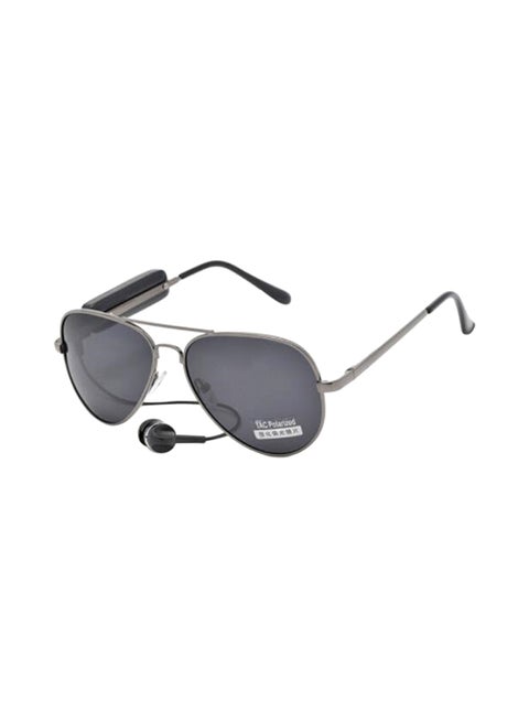 Bluetooth Headset Frog Mirror Polarized Sunglasses - Lens Size: 60 mm