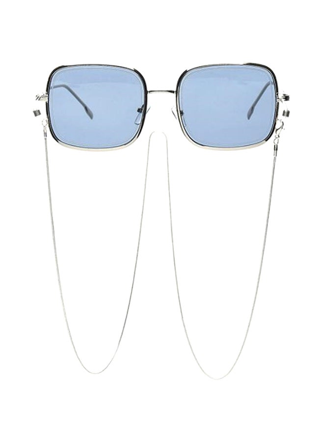 PARTAGAS Women's Retro Snow Chain Lanyard Square Frame Sunglasses - Lens Size: 59 mm  - Image 1