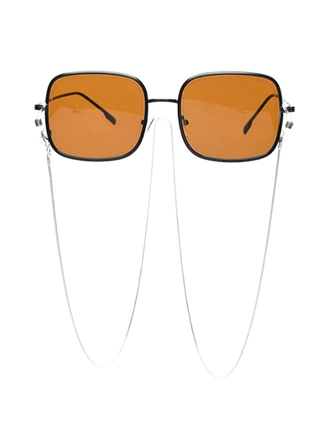 PARTAGAS Women's Retro Snow Chain Lanyard Square Frame Sunglasses - Lens Size: 59 mm - Image 1