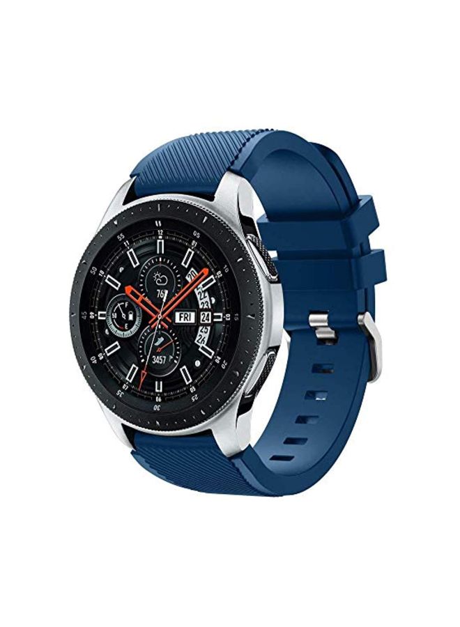 Replacement Band Strap For Samsung Galaxy Watch 46mm Blue/Silver - Image 3