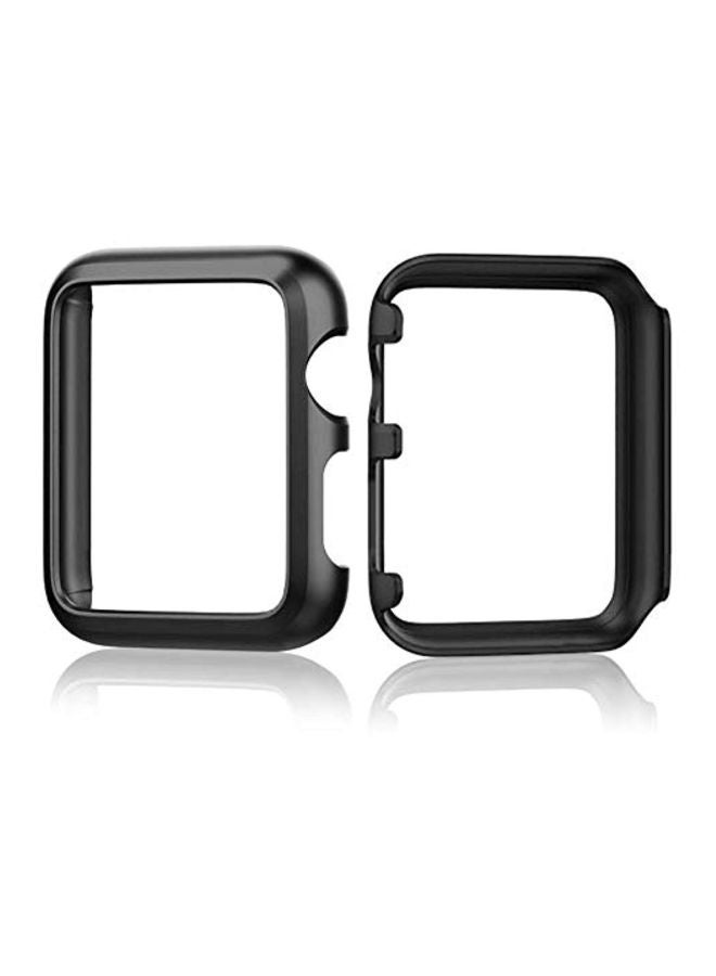 Splash Proof Bumper Case Cover For Apple Watch Series 3 Black