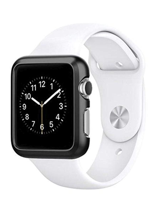 Splash Proof Bumper Case Cover For Apple Watch Series 3 Black