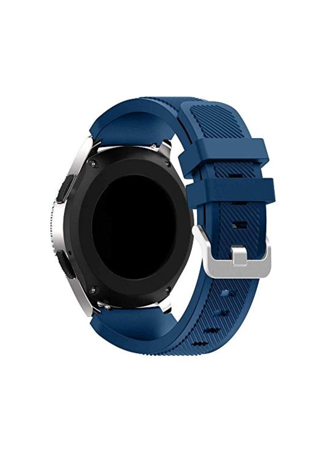 Replacement Band Strap For Samsung Galaxy Watch 46mm Blue/Silver - Image 2
