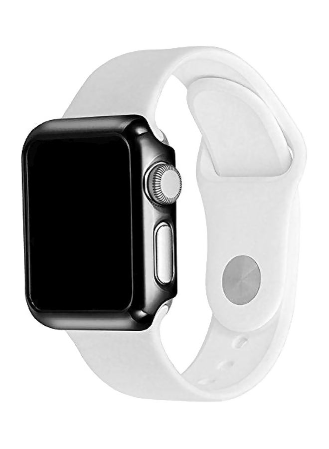 غطاء حماية مطلي بالكهرباء لساعة أبل أسود - Image 3