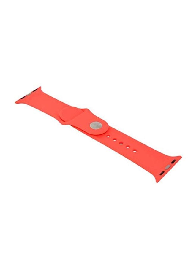 Generic - Replacement Band Strap For Apple Watch Series 1 Sport 38mm Red/Silver - Image 1