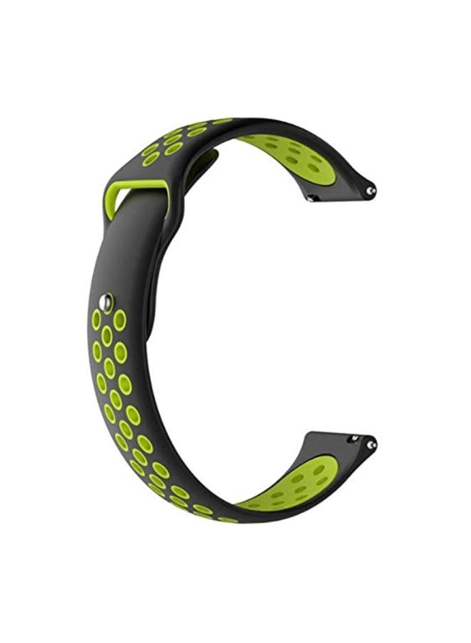 Generic - Replacement Strap Band For Samsung Gear S2 Classic SM-R732, SM-R735 Black/Green - Image 1