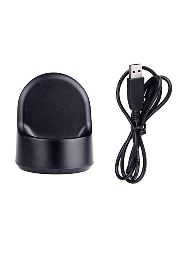 USB Charging Clip Cable Cradle Dock For Samsung Gear S2 SM-R720/SM-R730 Black  - Image 1