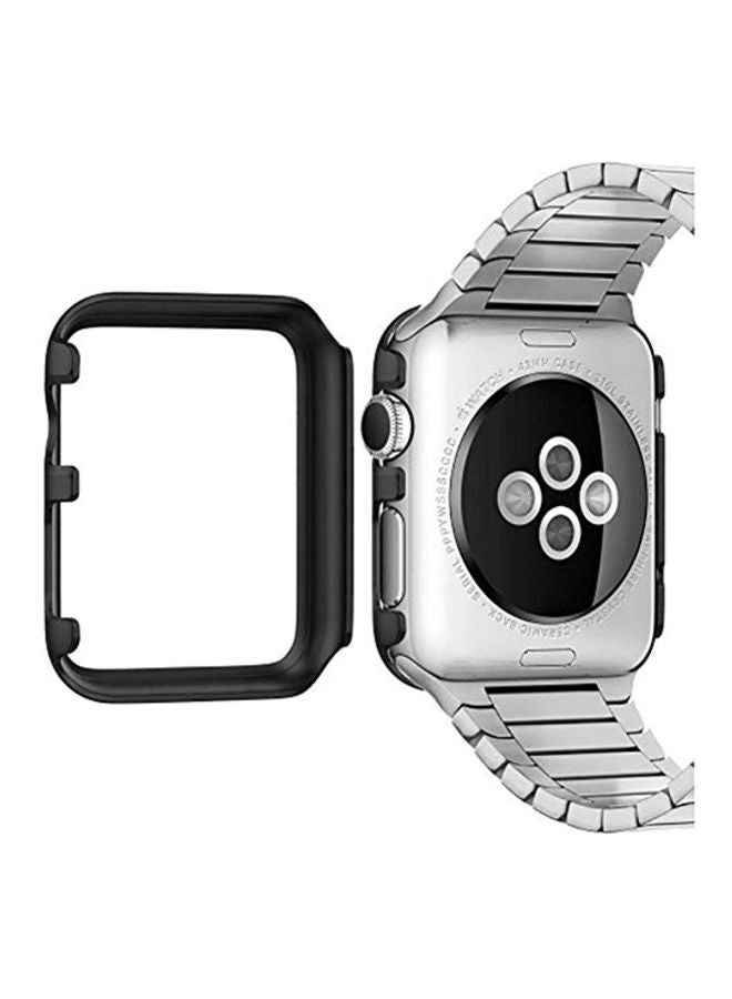 Splash Proof Bumper Case Cover For Apple Watch Series 3 Black