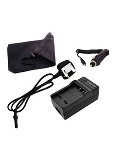 Camera Battery Charger With UK Cable For Sanyo DB-L20/DB-L20A Black