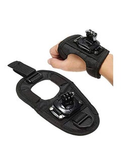 Generic 360 Degree Rotating Band Glove Strap For Nikon KeyMission 170 Action Camera Black  - Image 2
