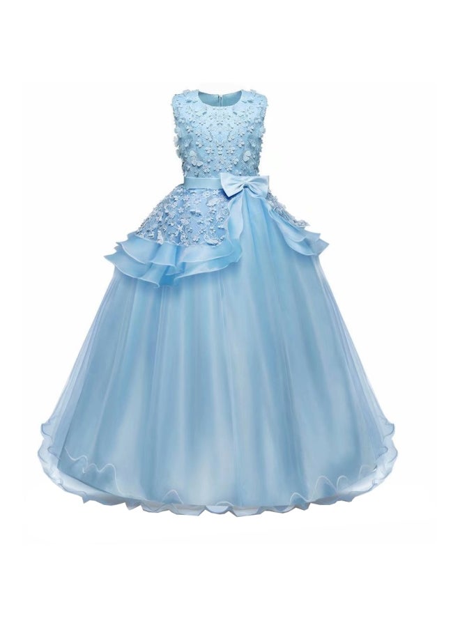 Generic Evening Dress Lace Princess Dress Blue  - Image 1