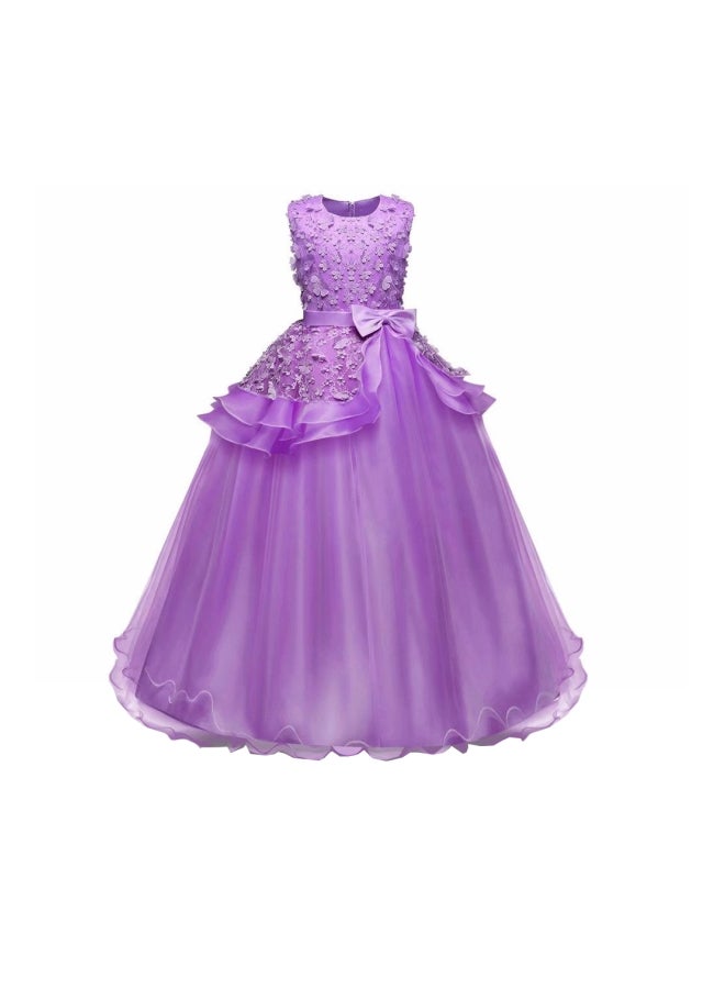 Evening Dress Lace Princess Dress Purple  - Image 1