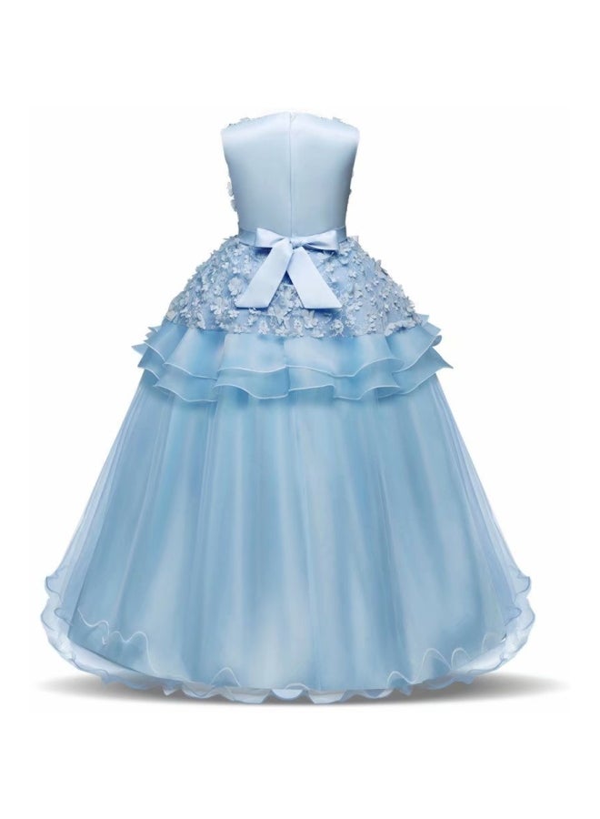 Generic Evening Dress Lace Princess Dress Blue  - Image 2