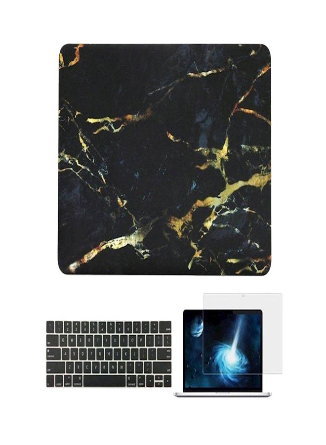 Protective Plastic Case For Apple MacBook Pro 13/13.3-inch With Keyboard Cover And Screen Protector Black/Clear - Image 2