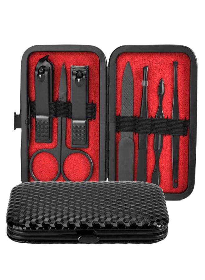 7-Piece Manicure Nail Clipper Tools Set Black - Image 1