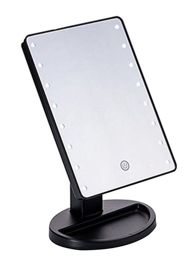 مرآة للماكياجتوضع على سطح درجة مع شاشة LED تعمل باللمس أسود - Image 1