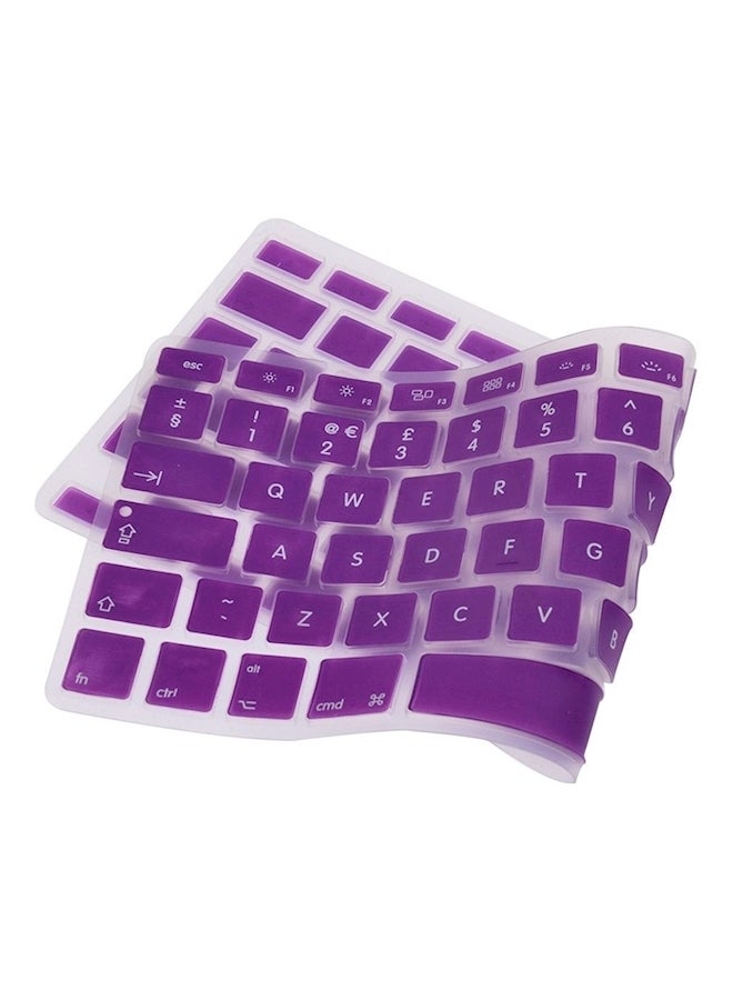 Protective Keyboard Cover For Apple MacBook Mac Pro 13/15/17-Inch Purple 
