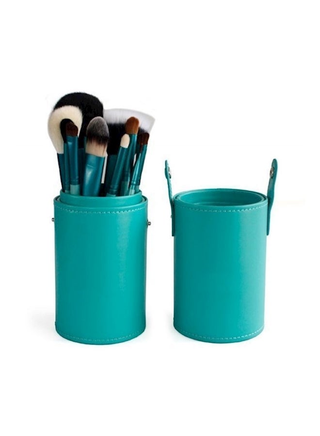 Generic 12-Piece Professional Makeup Brush Set With Cup Holder Case