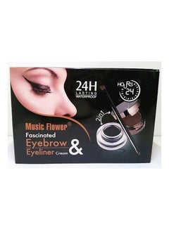 Fascinated Eyebrow And Eyeliner Cream Set Brown/Black