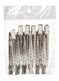 Generic 12-Piece Hair Clip Silver  - Image 1