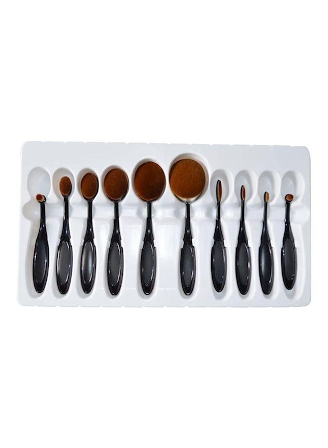 10-Piece Professional Makeup Brush Set