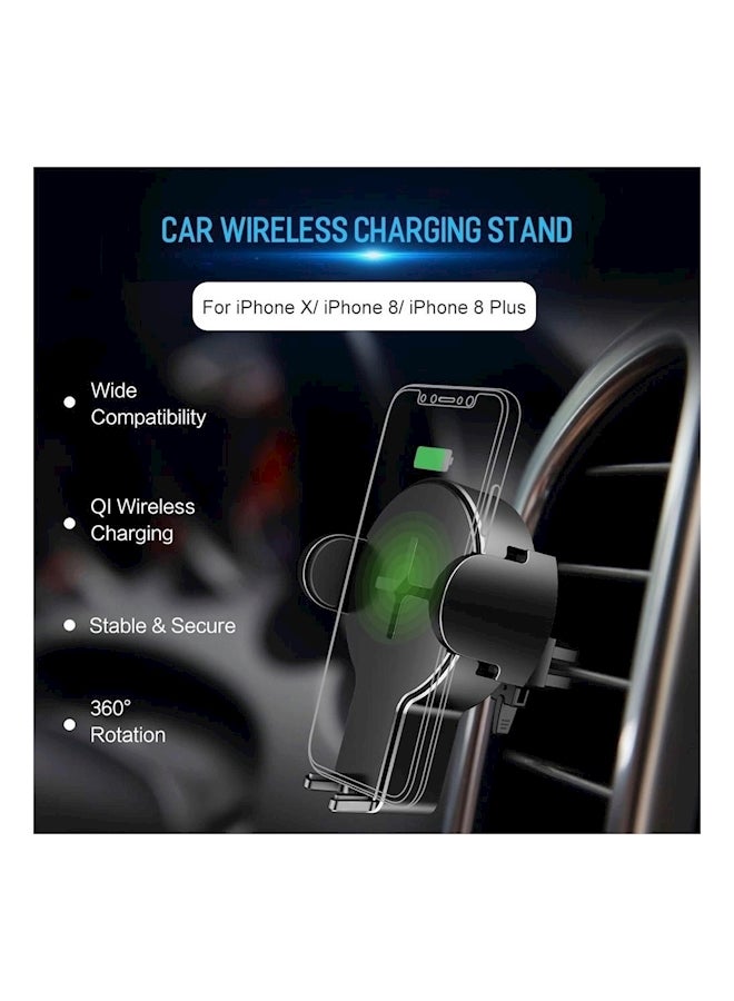 Generic - Wireless Mobile Charger For Apple iPhone 8/iPhone 8 Plus/iPhone X Black - Image 1