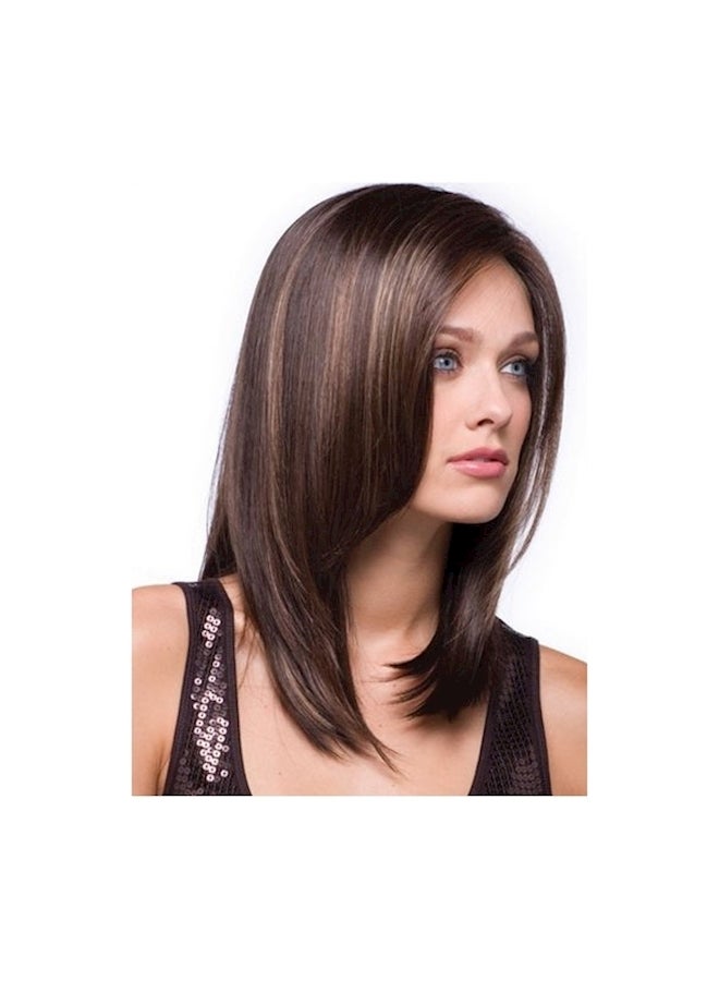 Generic Short Hair Extension Wig Brown 