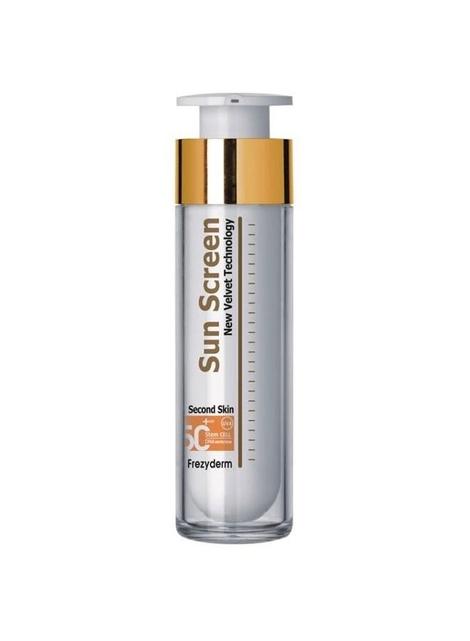 Frezyderm Velvet Sunscreen Gel with Protection for All Skin Types, Specially Oily Skin, For Men and Women, Provides a Protective Layer that Simulates the Formula of Human Skin 50ml  - Image 1
