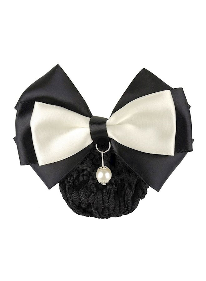 شبكة شعر بتصميم فراشة أسود/أبيض 100جرام