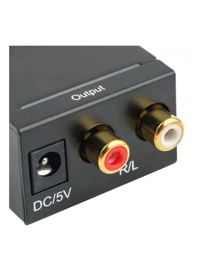 Generic - Digital To Analog Optical RCA Converter/Adapter Black - Image 1
