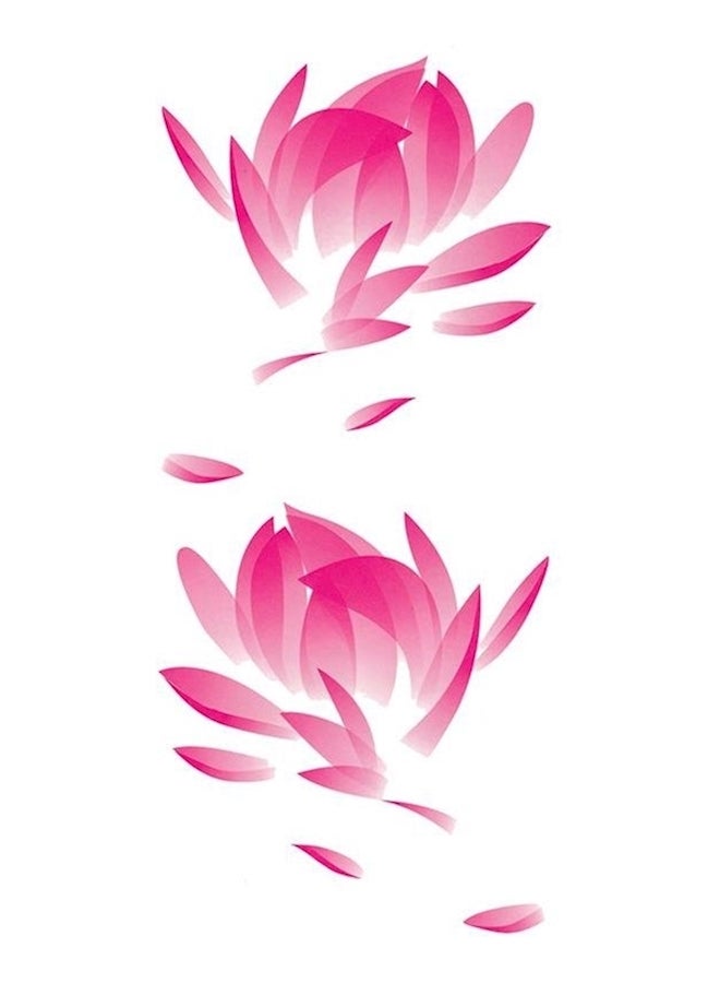 Generic Lotus Pattern Tattoo Sticker Pink  - Image 1