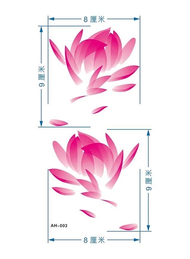 Generic Lotus Pattern Tattoo Sticker Pink  - Image 2