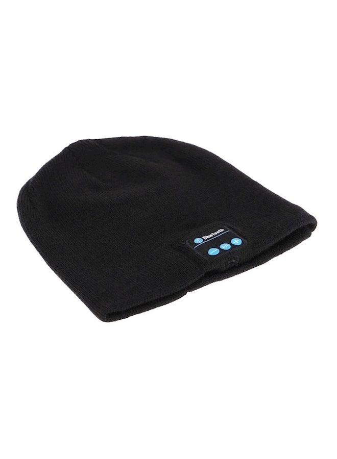 Wireless Knitted Music Beanie Cap Black 