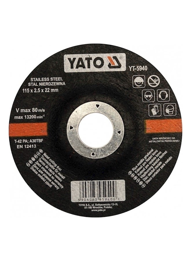 Yato Inox Depressed Grinding Disc Black