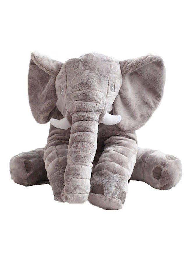 Plush Elephant Designed Stuffed Pillow Cotton Grey - Image 1