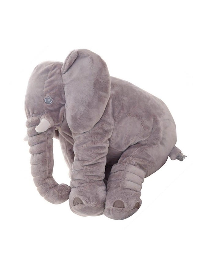 Plush Elephant Designed Stuffed Pillow Cotton Grey - Image 3