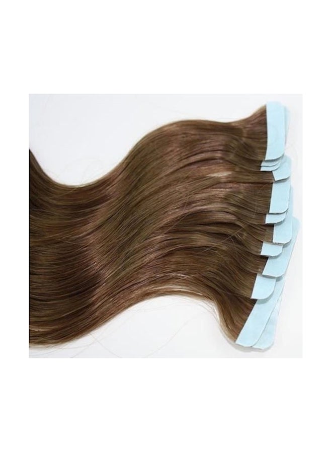 Generic 20-Piece Hair Tape Extension Set Brown 24inch 