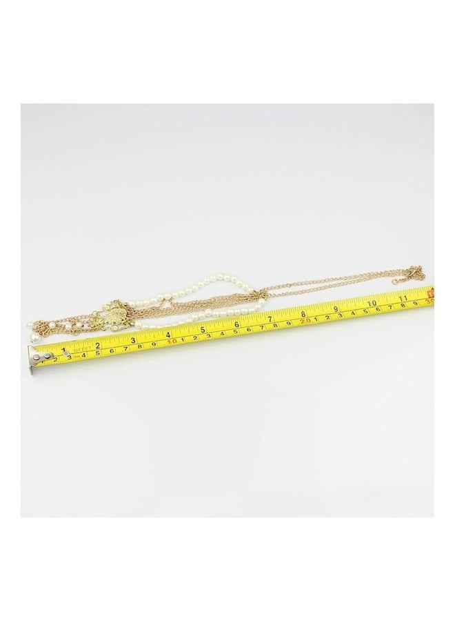 ربطة رأس على شكل سلسلة ذهبي/ أبيض - Image 3