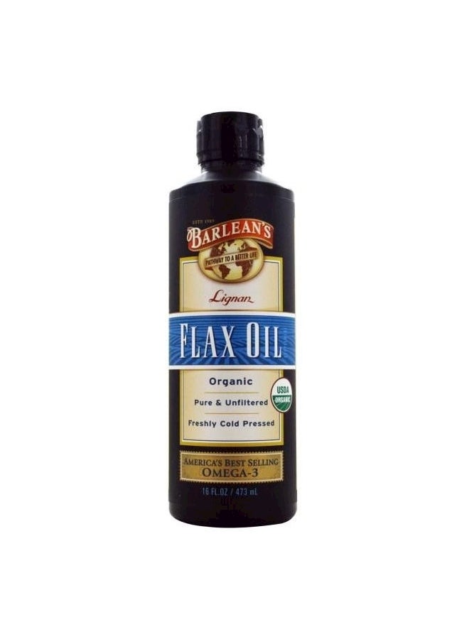 BARLEAN'S Lignan Organic Flax Oil 473 Ml - Image 1