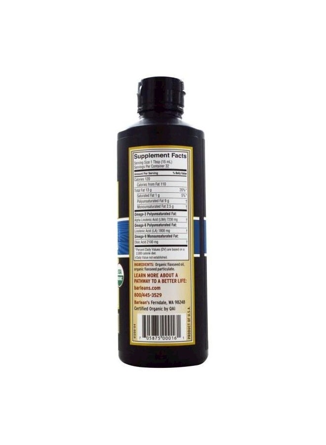 BARLEAN'S Lignan Organic Flax Oil 473 Ml - Image 2