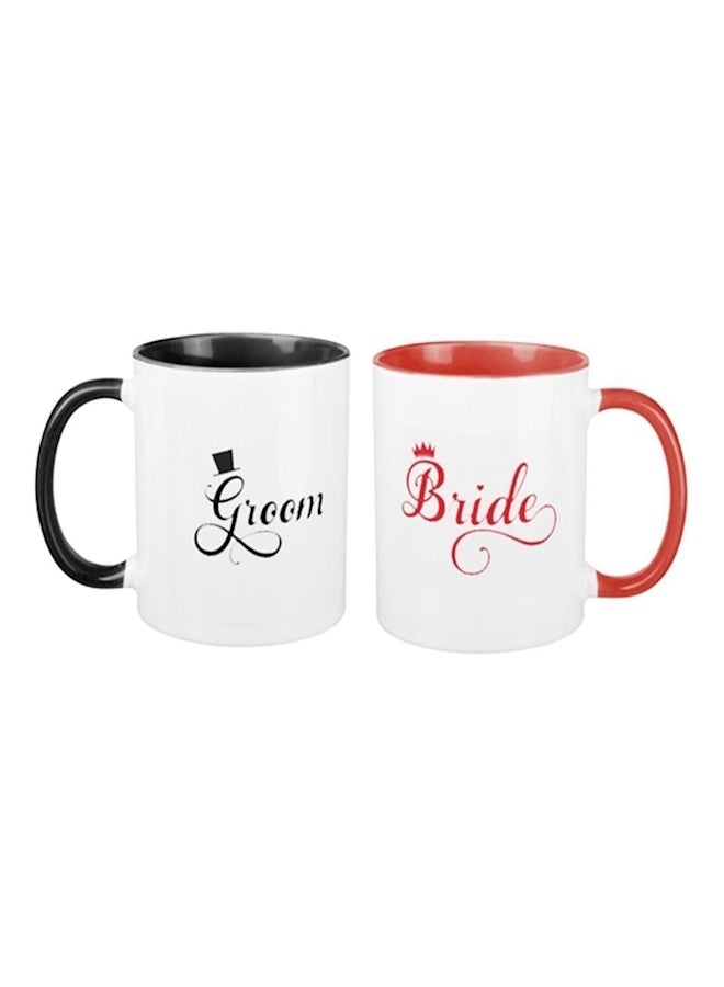 Generic - 2-Piece Couple Mugs White/Red/Black - Image 1