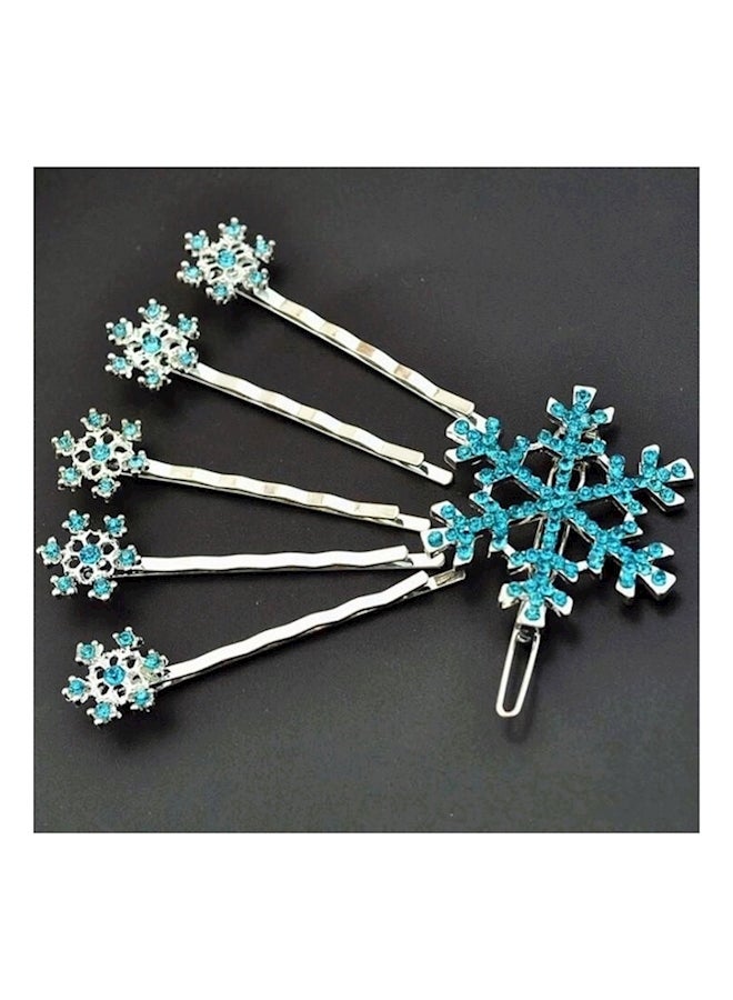 Generic - Disney Frozen Elsa's Snowflake Hair Pins Blue/Silver - Image 1