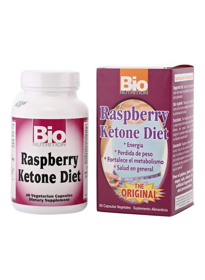 Bio Nutrition - Raspberry Ketone Diet - 60 Vegetarian Capsules - Image 1